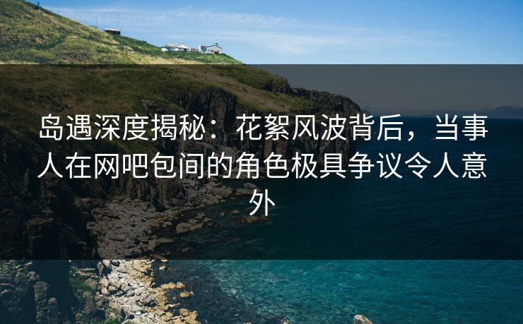 岛遇深度揭秘：花絮风波背后，当事人在网吧包间的角色极具争议令人意外